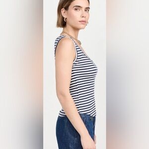 We The Free Navy and White Striped Tank  Hummingbird striped